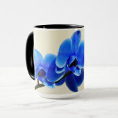 Blaue Orchideen Tasse (Vorderseite Links)