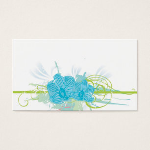 Blaue Orchideen Visitenkarte