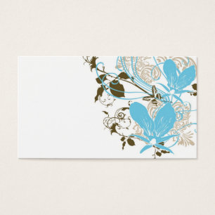 Blaue Orchideen Visitenkarte
