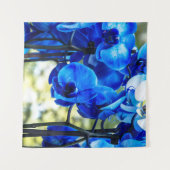Blaue Orchideen Wandteppich (Vorderseite (Horizontal))