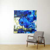 Blaue Orchideen Wandteppich (Beispiel (Horizontal))