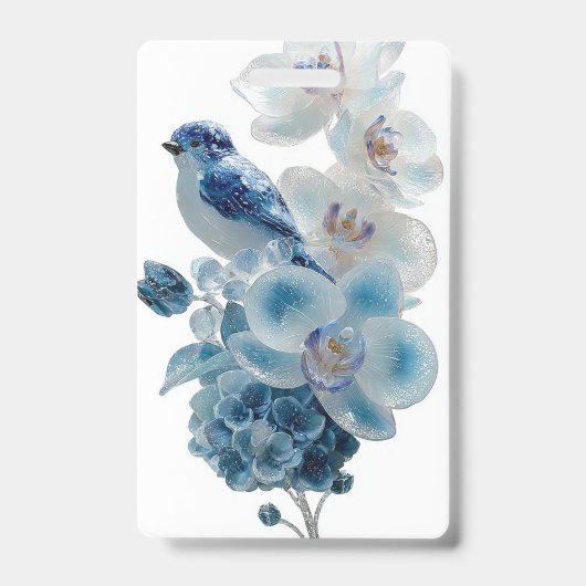 Blaue Orchideenvogel-Abzeichen* Ausweis (Vorderseite)