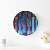 Blaue Orgelpfeife Große Wanduhr (Zuhause)