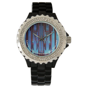 Blaue Orgelpfeifen Armbanduhr