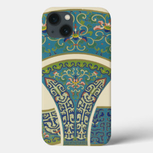 Blaue Orientale-Entwürfe mit lächelnden Gesichtern Case-Mate iPhone Hülle