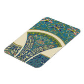 Blaue Orientalische Designs mit lächelnden Gesicht Magnet (Linke Seite)