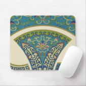Blaue Orientalische Designs mit lächelnden Gesicht Mousepad (Mit Mouse)