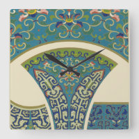 Blaue Orientalische Designs mit lächelnden Gesicht
