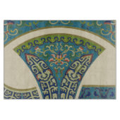 Blaue Orientalische Designs mit lächelnden Gesicht Schneidebrett (Vorderseite)