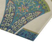 Blaue Orientalische Designs mit lächelnden Gesicht Schneidebrett (Ecke)
