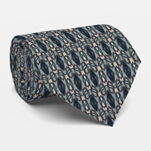 Blaue Orientalische Geometrie Krawatte