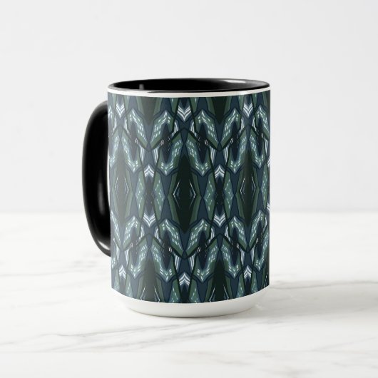 Blaue Orientalische Geometrie Tasse (Vorderseite Links)