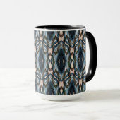 Blaue Orientalische Geometrie Tasse (VorderseiteRechts)