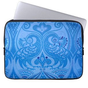 Blaue Orientalische Pfauen Vögel Laptopschutzhülle