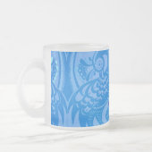 Blaue Orientalische Pfauen Vögel Mattglastasse (Links)