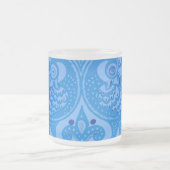 Blaue Orientalische Pfauen Vögel Mattglastasse (Mittel)