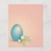 Blaue Osterei zwischen Blume und Blätter Buchstabe (Vorderseite)