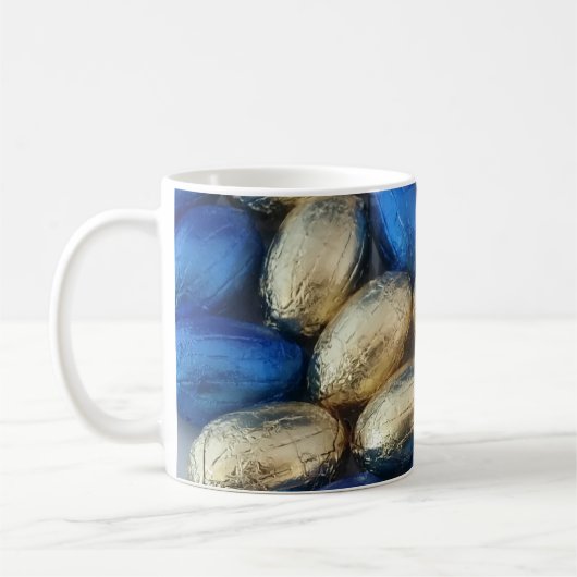 Blaue Ostereier, Tasse (Links)