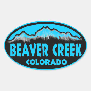 Blaue ovale Aufkleber Beaver Creek-Colorados