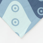 Blaue Ovale Seeteufel runder Wassertropfen Moderne Fleecedecke (Ecke)