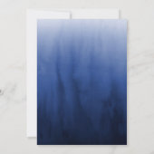 Blaue Ovalfarbenhochzeit Einladung (Rückseite)