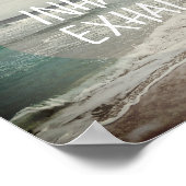 Blaue Ozean Anführungsposter inhalieren Ausatmung Poster (Ecke)