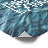 Blaue Ozean Anführungsposter inhalieren Ausatmung Poster (Ecke)