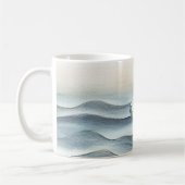 Blaue Ozean-Botschaft in einer Flasche Kaffeetasse (Links)