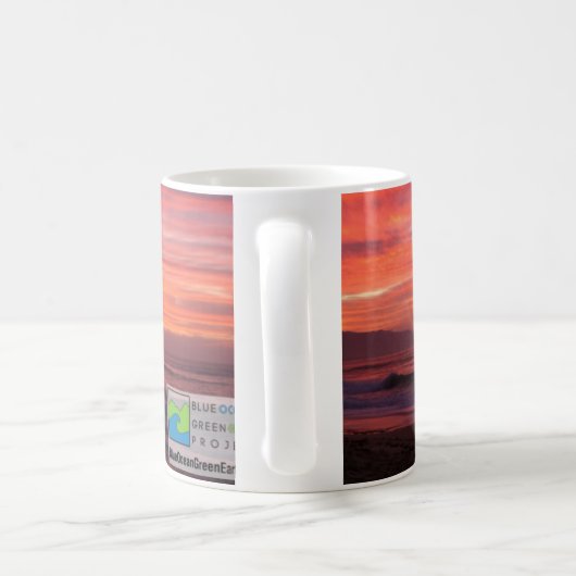 Blaue Ozean-grüne ErdeNorthshore Kaffeetasse (Henkel)