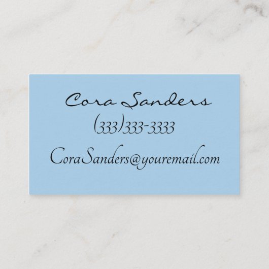 Blaue Ozean-Hintergrund-Hochzeits-Fotografie Visitenkarte (Rückseite)