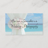 Blaue Ozean-Hintergrund-Hochzeits-Fotografie Visitenkarte (Vorderseite)