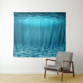 Blaue Ozean-Unterwasserszene Wandteppich