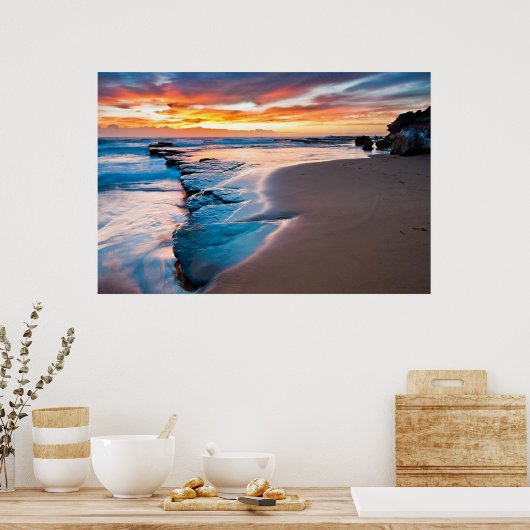 Blaue Ozeane Poster (Küche)