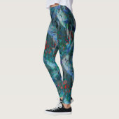 Blaue Ozeanflüsse Abstrakte Leggings - v2 (Links)