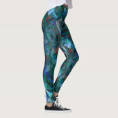 Blaue Ozeanflüsse Abstrakte Leggings - v2 (Rechts)