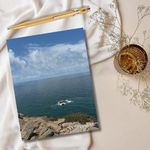Blaue Ozeanklippen, Portugal Fotografie,Reise Feiertagspostkarte