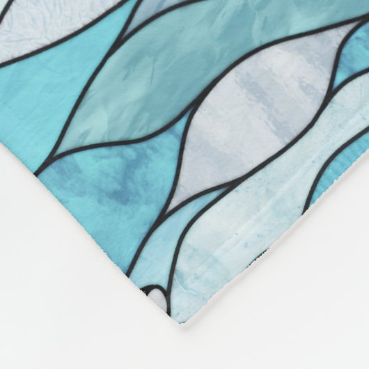Blaue Ozeanklumpen Fleecedecke (Ecke)