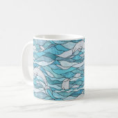 Blaue Ozeanklumpen Kaffeetasse (Vorderseite Links)