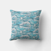 Blaue Ozeanklumpen Kissen (Rückseite)