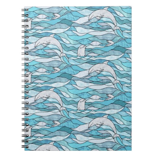 Blaue Ozeanklumpen Notizblock (Vorderseite)