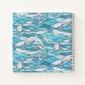 Blaue Ozeanklumpen Notizblock (Rückseite)