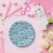 Blaue Ozeanklumpen Pappteller (Party)