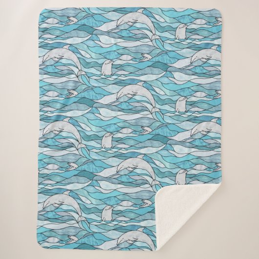 Blaue Ozeanklumpen Sherpadecke (Vorderseite)