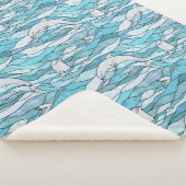 Blaue Ozeanklumpen Sherpadecke (3/4)