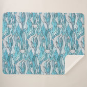 Blaue Ozeanklumpen Sherpadecke (Vorderseite (Horizontal))