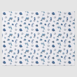 Blaue Ozeankreaturen von Wedgewood! Seidenpapier