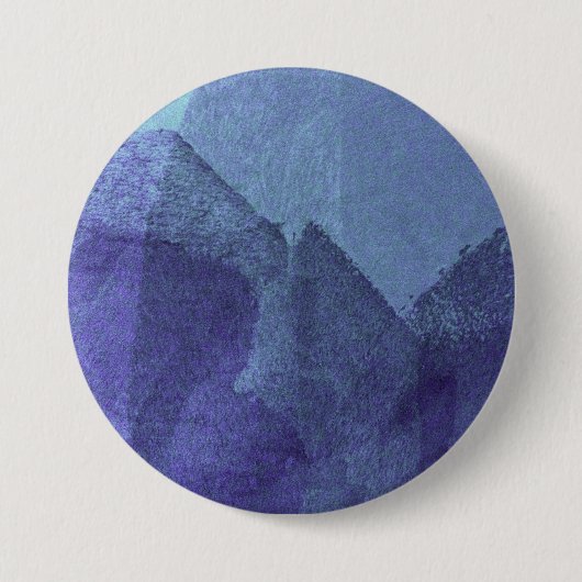 Blaue Ozeannatur abstrakte Malkunst Button (Vorderseite)