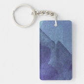 Blaue Ozeannatur abstrakte Malkunst Schlüsselanhänger (Vorderseite)