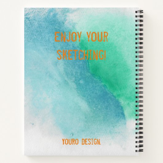 Blaue Ozeanschildkröte Notizblock (Rückseite)