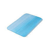 Blaue Ozeanstreifen Badematte (Schrägansicht)